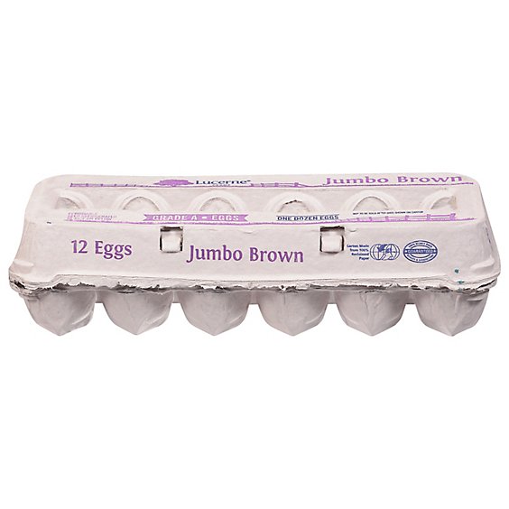 Lucerne Jumbo Egg Brown Grade A - 12 CT