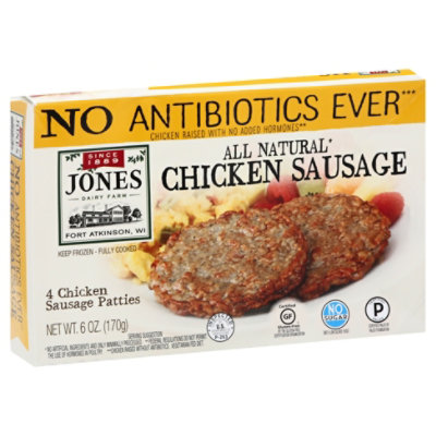 Jones Chicken Sausage Patties - 6 OZ - Pavilions