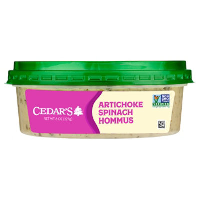 Cedars Artichoke Spinach Hommus - 8 OZ - Image 2