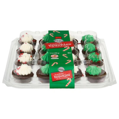Two Bite Brownies With Candy Cane Sprinkles Party Platter - 14 OZ - Image 1