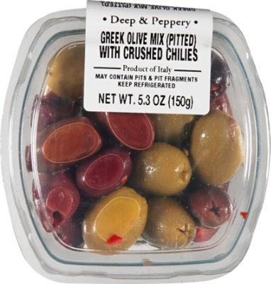 Fresh Pack Olive Greek W/crushed Chiles - 5.3 OZ - Image 2