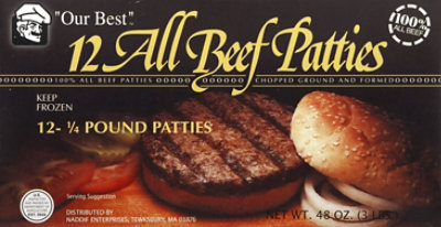 Our Best 12 All Beef E315Burgers - 48 Oz. - Image 2