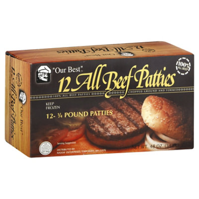 Our Best 12 All Beef E315Burgers - 48 Oz. - Image 1