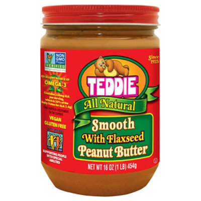 Teddie All Natural Flaxseed Creamy Peanut Butter - 16 OZ - Image 3