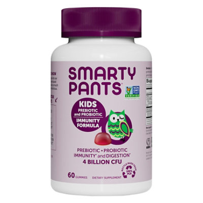 Smartypants Prebiotic & Probiotic Kids Gummies Grape - 60 Count - Image 3