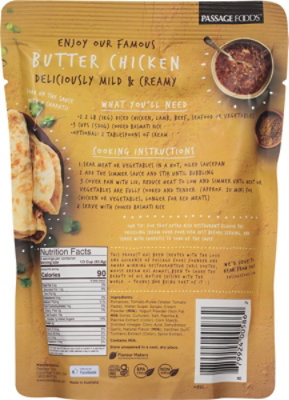Passage Foods Butter Sauce Chicken - 13.2 OZ - Image 5