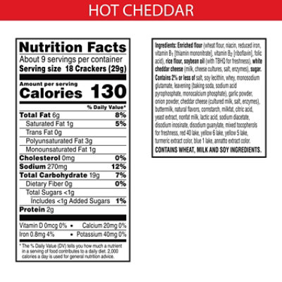 Cheez-It Crackers Scorchin Hot Cheddar - 9 OZ - Image 4
