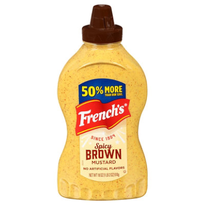 French's Spicy Brown Mustard Squeeze Bottle - 18 Oz - Image 1