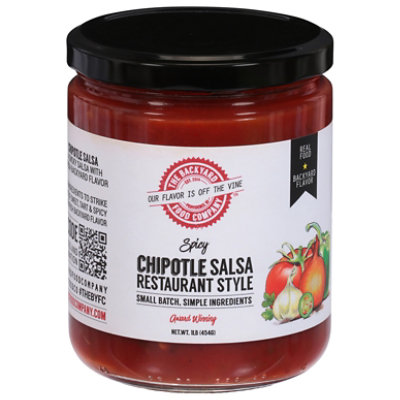 Backyard Food Company Salsa Chipotle Lcl Ri - 16 OZ