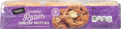 Signature SELECT Cinnamon Raisin English Muffins - 15 OZ - Image 7