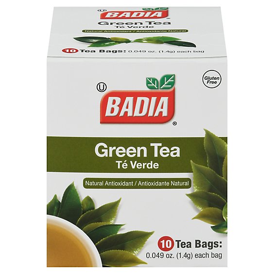 Badia Tea Bags Green Tea - 10 Count