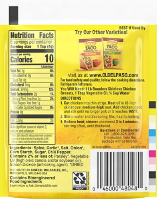 Old El Paso Taco Seasoning - .85 OZ - Image 5
