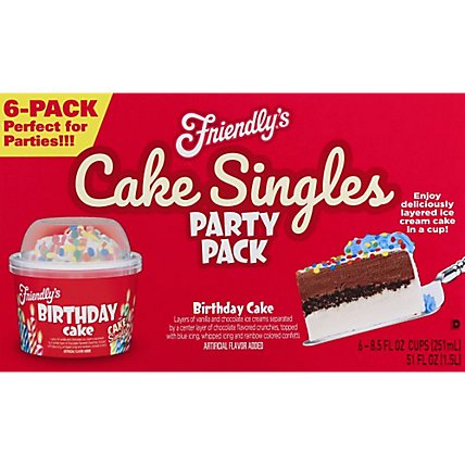 Friendly's Singles Birthday Cake Party Pack - 6 Count - Image 1