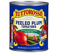 Tuttorosso Tomatoes Peeled Plum Italian Style In Puree With Sweet Basil - 28 Oz