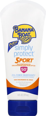 Banana Boat Sport Simply Protect Sunscreen Lotion Broad Spectrum SPF 50 - 6 Oz - Image 2