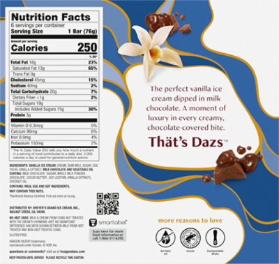 Haagen-dazs Vanilla Milk Chocolate Container - 18 FZ - Image 6