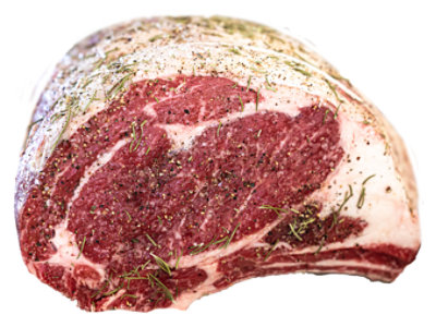USDA Choice Beef Ribeye Roast Bone In Small End Seasoned - Weight Between 3-5 Lb - Image 1
