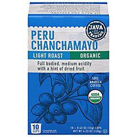 Java Trading Organic Peru Chanchamayo Single Serve Coffee Light Roast - 10 CT - Image 2