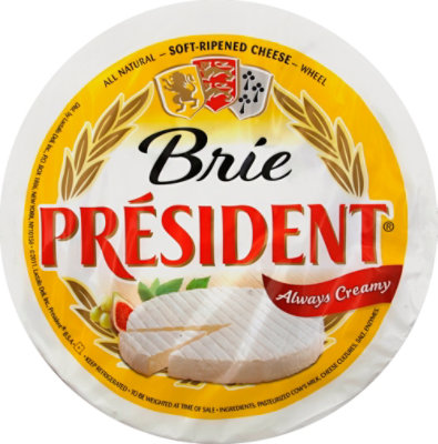 President Cheese Brie Plain Wheel - Image 2