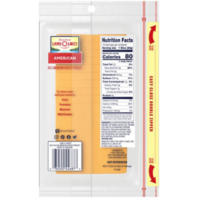 Land O Lakes Cheese Pre Sliced Yellow American 10 Count - 8 Oz - Image 5