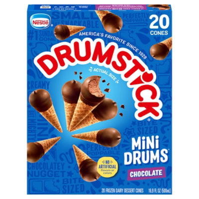 Nestle Drumstick Minis Vanilla Frozen Dairy Dessert Cones 20ct .85oz - 16.9 FZ