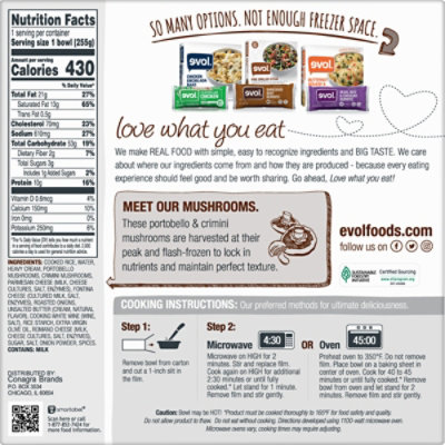 Evol Bowl Mushrm Risotto 3ches - 9 OZ - Image 4