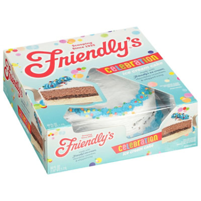 Friendly's Celebration Blue Round Vanilla And Chocolate Ice Cream Cake With Confetti - 60 Fl. Oz. - Image 2