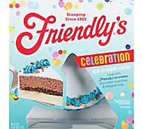 Friendly's Celebration Blue Round Vanilla and Chocolate Ice Cream Cake with Confetti - 60 Fl. Oz.
