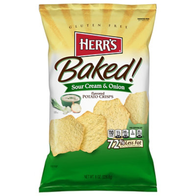 Herrs Baked Sour Cream & Onion Potato Crisps - 8 OZ - Image 3