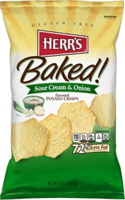 Herrs Baked Sour Cream & Onion Potato Crisps - 8 OZ - Image 2