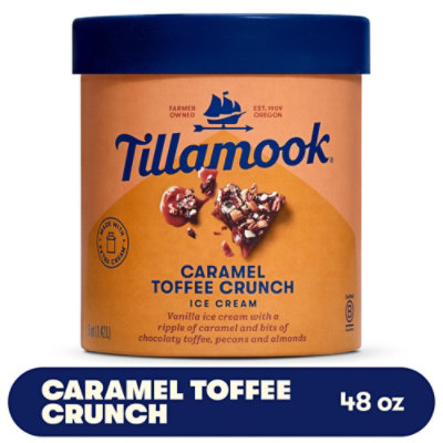Tillamook Original Premium Caramel Toffee Crunch Ice Cream - 1.5 QT
