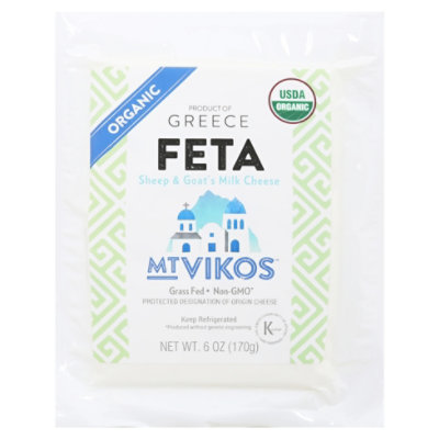Mt Vikos Organic Feta Cheese - 6 OZ - Image 1