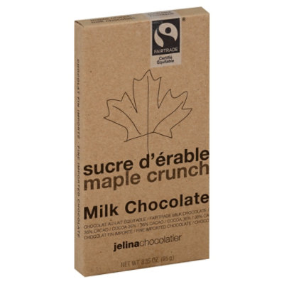 Jelina Chocolatier Milk Chocolate Maple Crunch - 3.35 Oz - Image 1