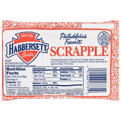 Habbersett Scrapple - 16 OZ - Image 2