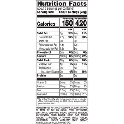Herrs Barbecue Honey Potato Chips - 2.75 OZ - Image 2