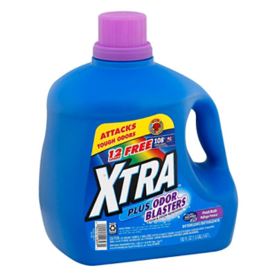 Xtra Liquid Laundry Detergent Plus Odor Blasters Irc - 192 FZ - shaws