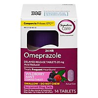 Signature Care Omeprazole Acid Reducer Tab Wildberry Mint - 14 Count - Image 3