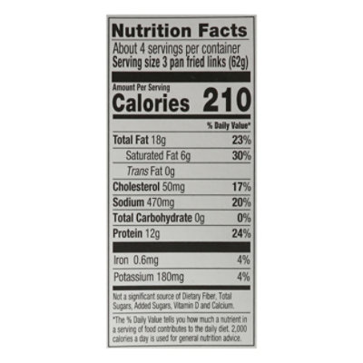 J Pork Sausage Links All Natural - 12 OZ - Image 4