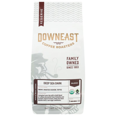 Downeast Coffee Deep Sea Dark Roast Whole Coffee Organic - 12 OZ - Image 3