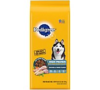 Pedigree High Protein Chicken And Turkey Flavor Dog Kibble Adult Dry Dog Food Bag - 3.5 Lb
