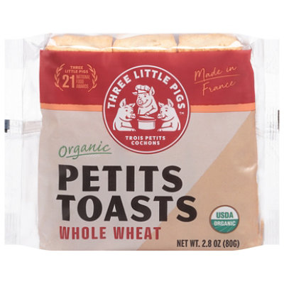 Three Little Pigs Whole Wheat Petite Toast - 2.8 OZ - Image 3