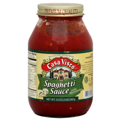 Casa Visco Carmellas Homestyle Sauce Spaghetti With Mushroom - 32 Oz - Image 1