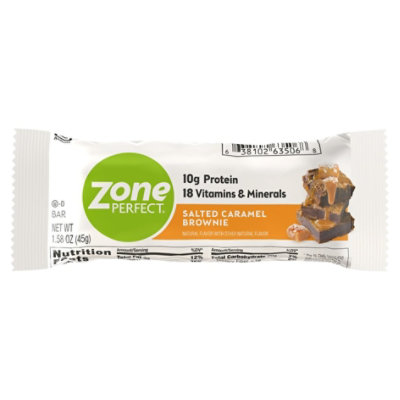 Zone Perfect Bar Brownie Caramel Salted - 1.58 OZ - Image 3