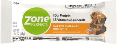 Zone Perfect Bar Brownie Caramel Salted - 1.58 OZ - Image 2