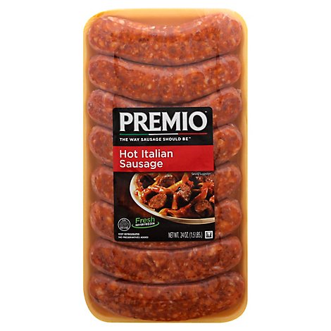 Premio Hot Italian Sausage Links - 24 OZ