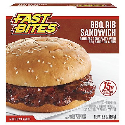 Fast Bites Bbq Rib Sandwich - 5.5 Oz. - Image 1