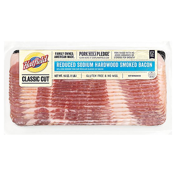 Hatfield Reduced Sodium Sliced Bacon - 16 OZ