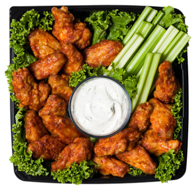 Deli Buffalo Wing Snack Square Tray - Each - Image 1