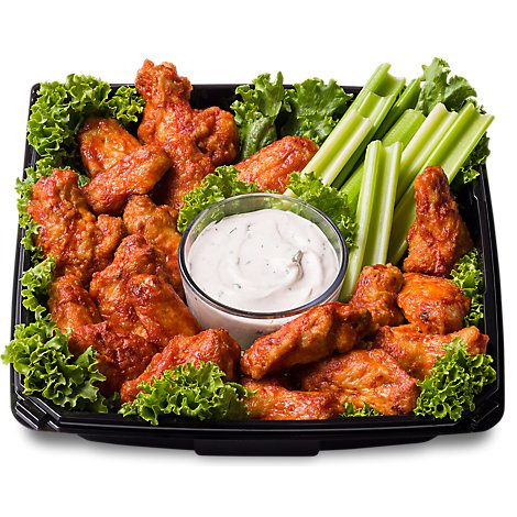 Deli Buffalo Wing Snack Square Tray - Each (Please allow 48 hours for delivery or pickup)