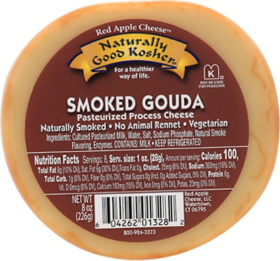 Naturally Good Smoked Gouda Cheese - 8 OZ - Image 2